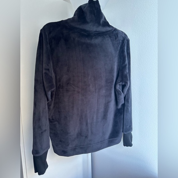 Athleta Black Sweatshirt Funnel Neck, SUPER cozy, Small - Picture 4 of 7